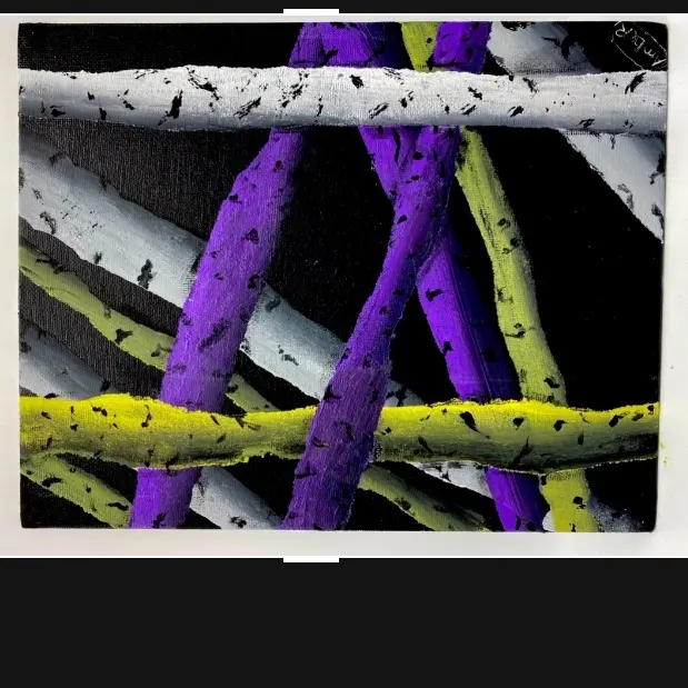 Artist Signed “Abstract Illusions” Abstract Acrylic Painting on 8”x10 Canvas Panel Modern
