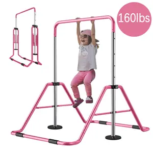 Children's Gymnastics Horizontal Bar Adjustable Height Foldable Gymnastics Training Inversion Horizontal Bar Youth Retractable Home Horizontal Bar