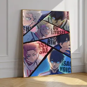 Blue Lock Anime Poster, Isagi Yoichi, Sports Manga Art (Number 01)