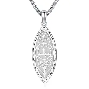 DRINSPER Lilith Necklace 925 Sterling Silver Pendant Necklace for Pagan for Witch for Girl, Witches Jewelry, Collar De Lilith Plata 925, Lilith Sigil Pagan Mythology Amulet, Jewelry Accessories Gift for Women