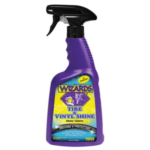 Wizards Tire and Wheel Vinyl Shine - Dressing and Protectant Spray - Professional Automotive Detailing Spray Bottle Refill - Cleans and Protects Tires, Wheels and Trim