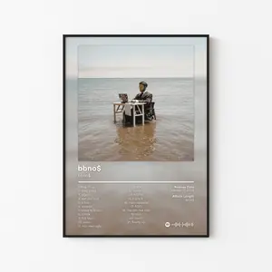 [ MUSIC POSTER – UNFRAMED ] bbno$ Album Poster, eat ya veggies Tracklist Art, Viral Rap Wall Decor, Pop Aesthetic Room