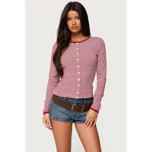 Rayla Striped Button Up Top