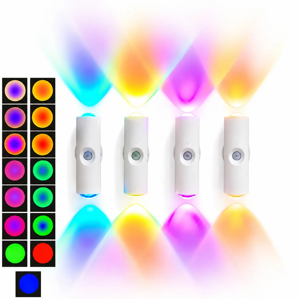 RGB Motion Sensor Night Light – 3/4 Pack USB Rechargeable Magnetic LED Wall Light for Bedroom, Stairs, Hallway, Closet, Ambient Glow Lighting ceiling