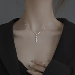 925 Sterling Silver Star Necklace Light Luxury Niche 2026 New Women's Clavicle Chain Design Simple Fashion Jewelry