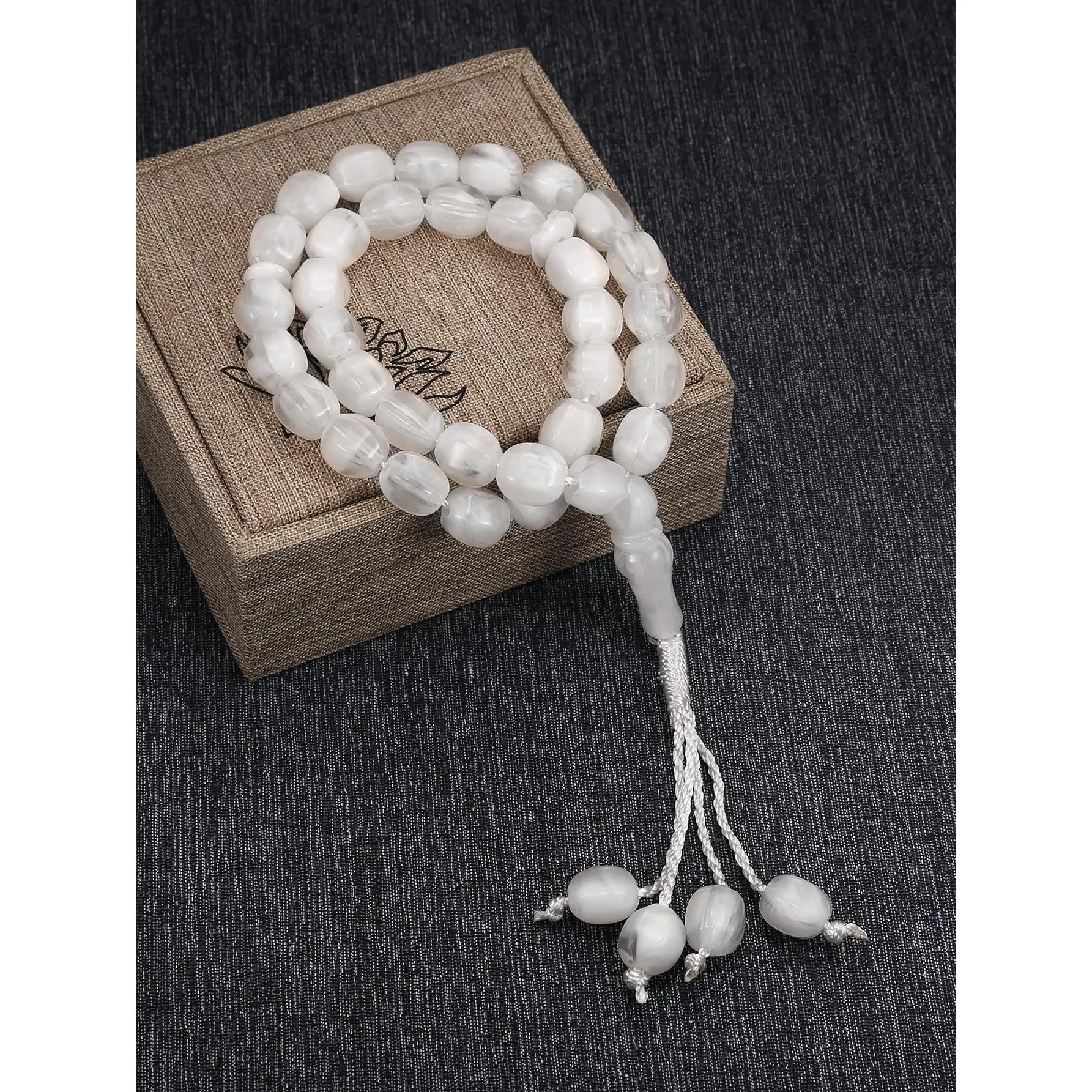 Unisex Minimalist Synthetic Stone Bead Bangle Bracelet - Middle Eastern Tasbih-Style Elegant Costume Jewelry for Daily Wear, All Seasons, Casual Ethnic Fashion, Beading