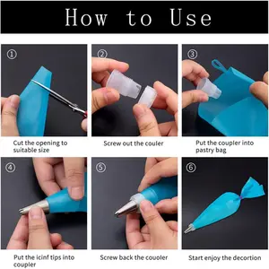 RFAQK 100PCs Icing Piping Bags and Tips Set - 12-Inch Pastry Bags with 48 Numbered Piping Tips + Video Course + Booklet + E-Book - Cake Decorating Kit for Cookies, Cupcakes, and Cakes