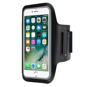 Arm Phone Holder for Running Compatible with iPhone 17/16/15/14/13 Mini/12 Mini/SE 2020/8/7/6 and Other Models - Stretchable Running Phone Holder Armband