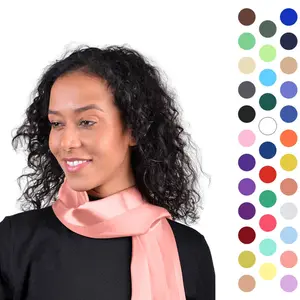 Solid Polyester Satin Scarf