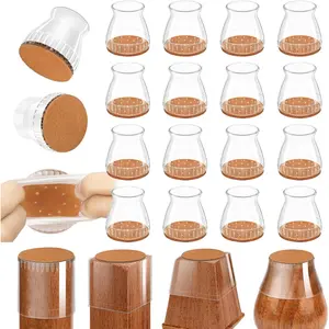 Chair Leg Floor Protectors, 24 Pack Silicone Furniture Pads for Hardwood Floors, Anti-Scratch Furniture Sliders Felt Pads, Noise-Reducing Chair Feet Covers, Fit Table Legs Sizes 1.3" to 1.97"