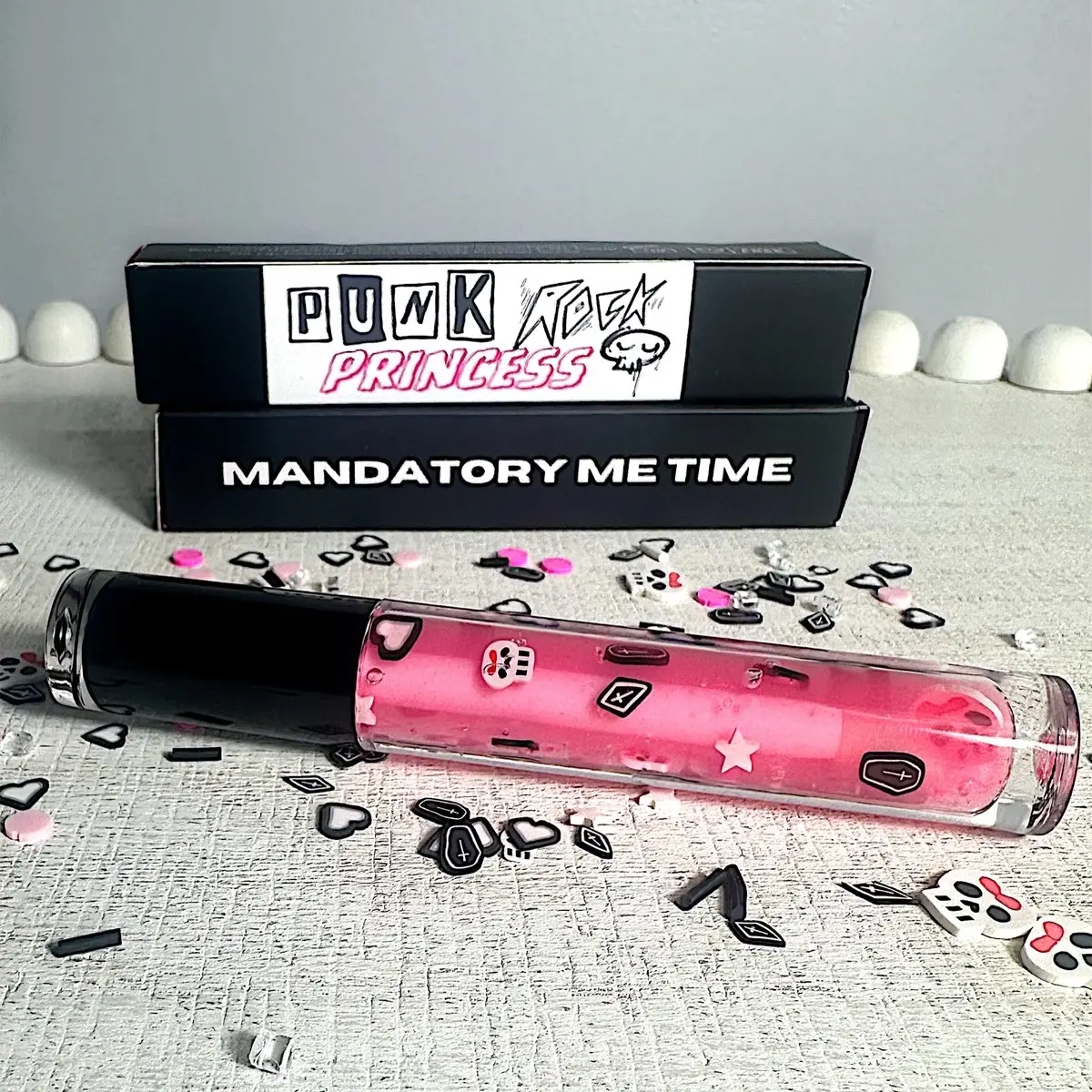 Mandatory Me Time Punk Rock Princess Lip Gloss - Pink Lemonade Flavored - Makeup, Lipstick