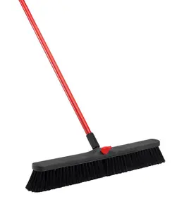 Libman High Power Polyethylene Terephthalate 24 in. Smooth Surface Push Broom - Pack of 4