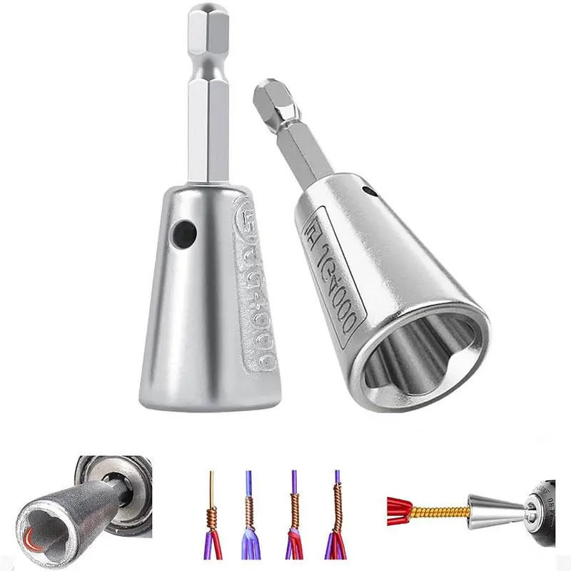 Electric Drill Nut Twisting Tool, Wire Twisting Tool, Designed for Electrical Wiring, Ideal for Electricians, Efficient Cable Connector Operation