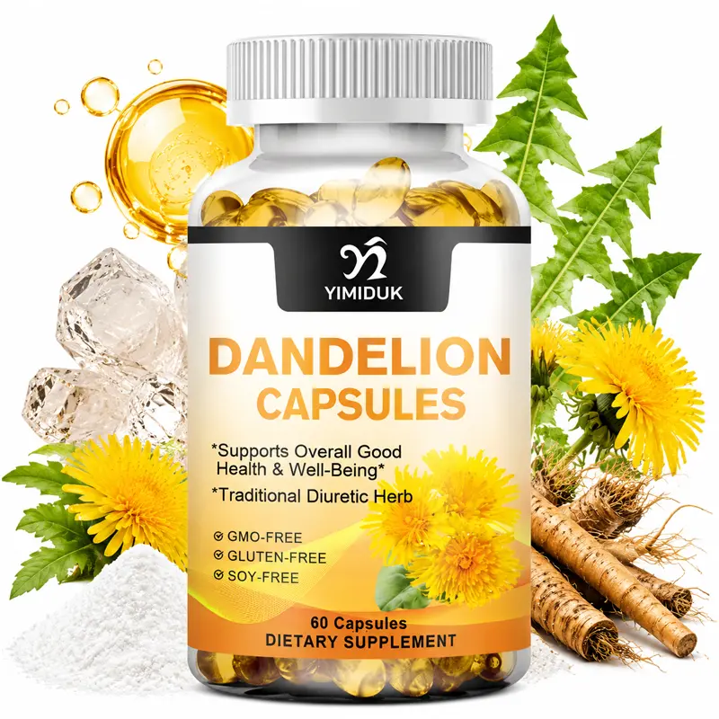 Premium Dandelion Capsules, High Strength 1500mg Dandelion Root Per 2 Capsule Serving, Traditional Diuretic Herb for Body Balance, Vegan Soy-Free Herbal Supplement, 60 Capsules