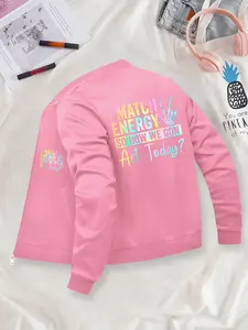"I MATCH ENERGY" Unique Long Sleeve Fitted Graphic Printed Jacket & Coats - Trendy Casual Outerwear, Suitable for Casual Outdoor Sports, Fashionable & Durable for All Seasons, Ideal for Daily Activities, Gifting, Gatherings & Work, Casual Fitted Jackets