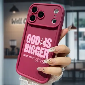 Faith Over Fear Case for iPhone 17 Air 16 16E 15 14 Pro Max 13 12 11 X XS E Plus TPU Bumper Camera Lens Protection Rugged Durable Phone Cover Shockproof Silicone Protection