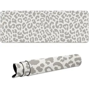 Leopard Mouse Pad, Classical Mouse Mat with Waterproof and Non-Slip Rubber Base,Gaming Mouse Mat for Daily Office,Home,Desk Pad Mat, Large Mouse Pad for Desk,24x14in, XL,Beige