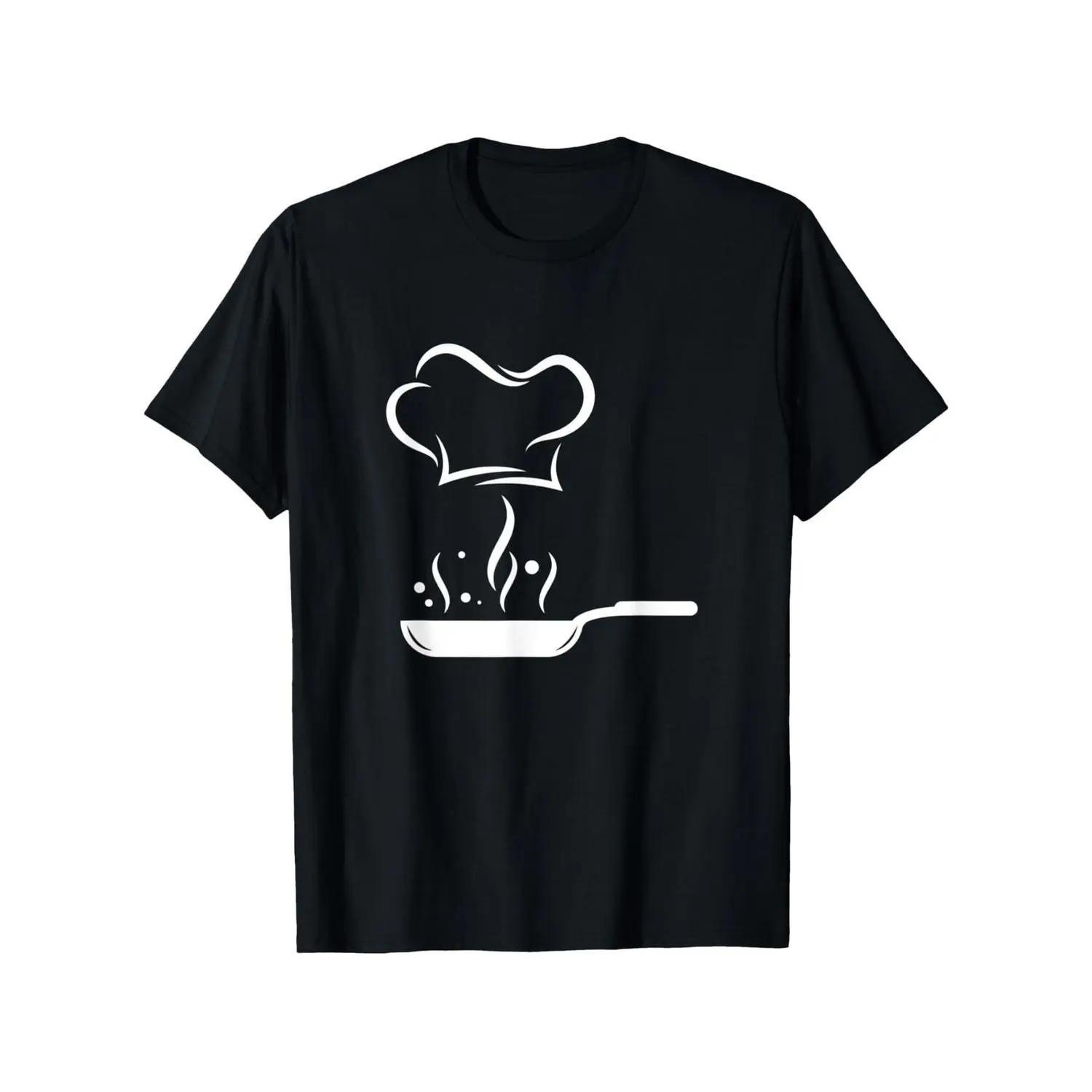 Comfortable Premium 100 Cotton Chef Kitchen Cooking T Shirt for Men Black Round Neck Regular Fit 180g Workwear