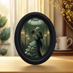 Vintage Art Style Skull Lovers Waltz Dance Wall Decor Western Wall Art, Perfect for Halloween Christmas Thanksgiving Home Office Decoration