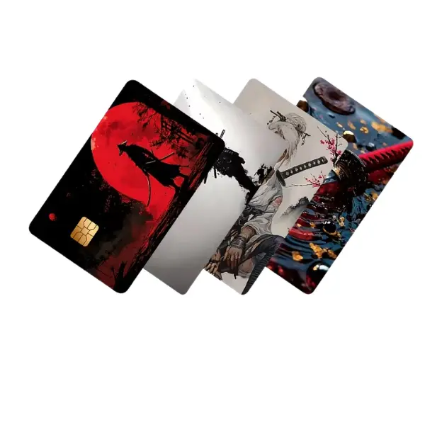 Katana Samurai Credit Card Skin, Japanese Aesthetic Debit Card Decal, Waterproof Vinyl Sticker