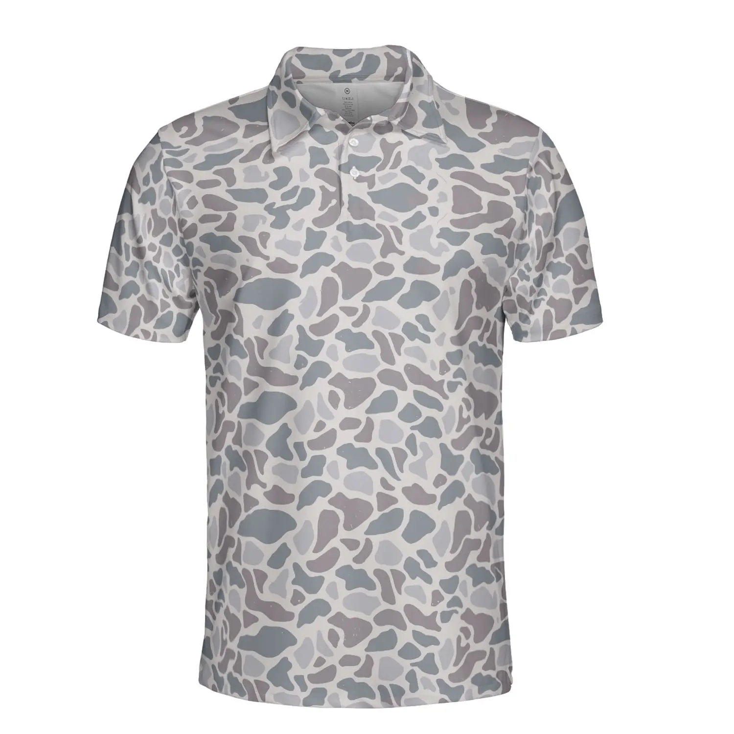 Deer Camouflage Golf Polo Shirt Short Sleeve Outdoors Performance Print Style Fishing