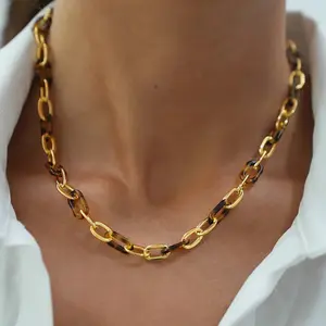 Rich Auntie Leopard Link Necklace & Bracelet