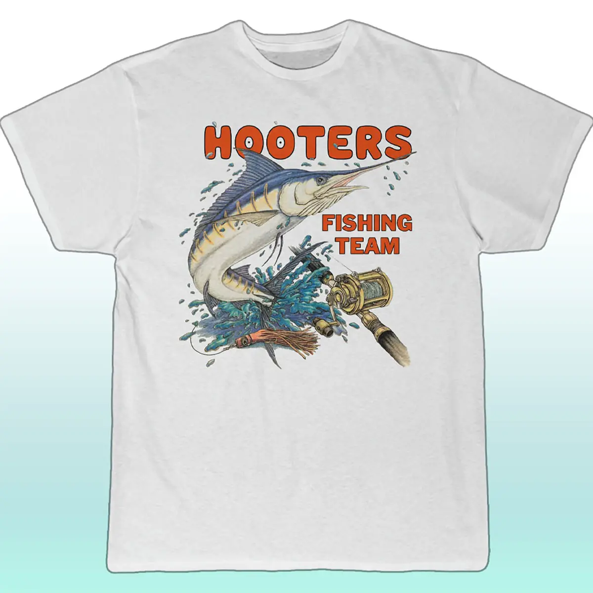 Vintage 1999 Fishing Team Graphic Tee Retro Lake Style