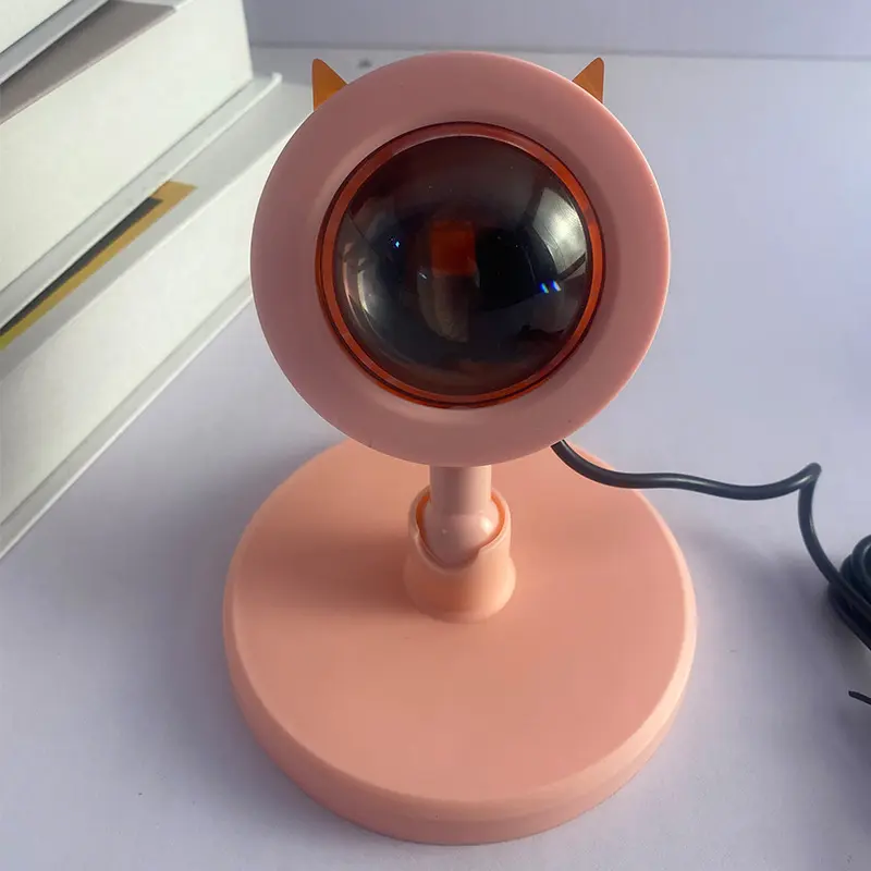 16 Colors RGB Mini Sunset Projection Lamp, LED Atmosphere Light, Creative Desk Lamp For Ins Photography Live Streaming Background