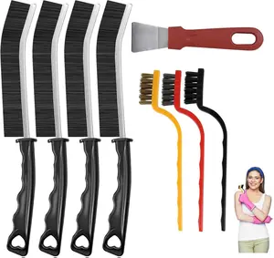 8Pcs Crevice Cleaning Brushes for Household Use Grout Cleaner Brush Hard Bristle Gap Cleaning Tool Suitable for Kitchen Bathroom and Other Areas Usually Difficult to Reach Efficient Labor-saving Deep Cleaning Comfortable User-friendly Design