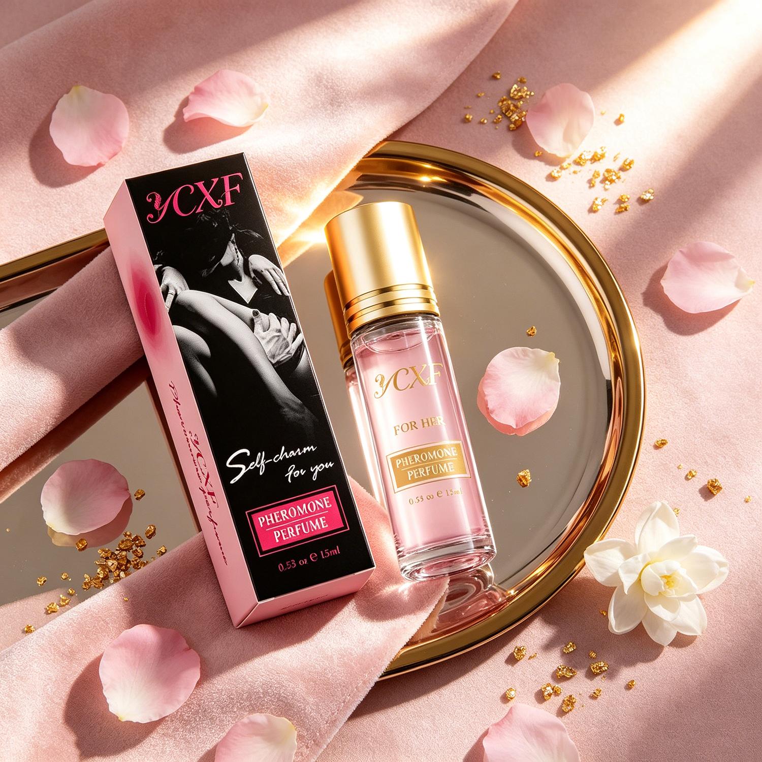 Women's Pheromones Perfume Mini Roll-On - 15ml/0.5fl.oz Travel-Size Fragrance, Long-Lasting Floral Fruity Accord, Ideal for Christmas, Birthday - Enhances Attraction, Captivates Focus for Romantic Moments, Pheromones Perfume Women