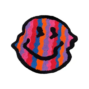Twisted Smiling Tufted Carpet Rug Purely Handmade Soft Suitable for Room Decor Fluffy Carpets Bedroom Bathroom Independent