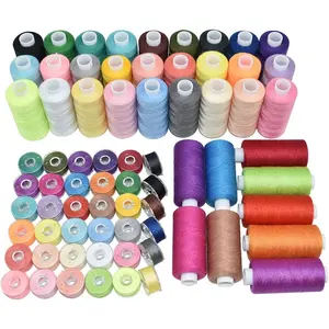 72Pcs 36 Colors Sewing Set with Matching Prewound Bobbin Threads and Case, 550 Yards per, Popular Colors for Hand & Machine Sewing