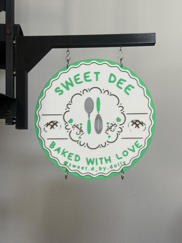 3d Printed Magnetic Vendor Market Booth Canopy Tent Sign Holder Hanging Business Logo Personalized Custom Double Sided Hanging Round Display 3d Printed Magnetic Vendor Market Booth Canopy Tent Sign Holder Hanging Business Logo Personalized Custom Double Sided Hanging Round Display