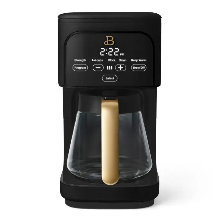 Beautiful 12 cup Programmable Coffee Maker, Black Sesame by Drew Barrymore