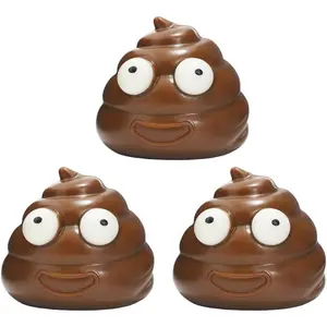 3 Piece Cute Stress Relief Squeeze Toy Set, Fun Poop Shape Pressure Ball Gift, Adult Humor Prank Toy, Perfect Party Present