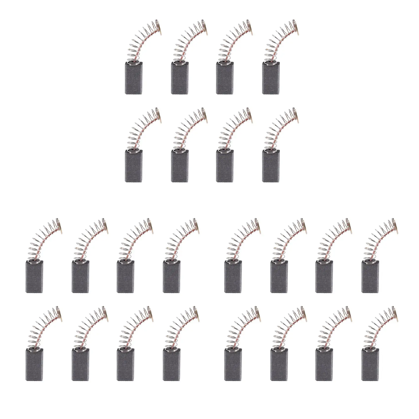 24 Pcs Motor Carbon Brush Replacements, Carbon & Metal 14x8x5mm Brushes for Electric Angle Grinders, Easy-to-Replace Tool Accessories, 14 X 8 X 5Mm