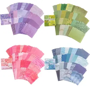 400 count  Scrapbook Paper - Multi-colored (, Gray, Blue, Green) - 3.15 x 3.15 Inch Square Glossy Paper - Decorative Paper Supplies for Scrapbooking, Crafts