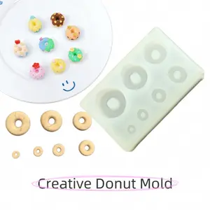 Mini Donut Silicone Mold, Ideal for Cake Decoration, Cupcake Decor, Lollipop Making, Candy, Chocolate, Soap, Candle Crafting, Essential Craft Tool