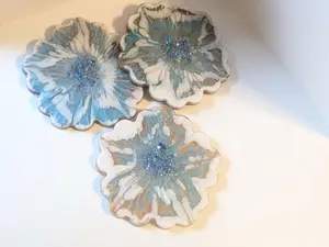 Resin Bloom Coasters- Flower