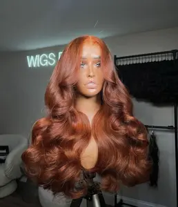 Bling Hair 180Density Reddish Brown Lace Front Human Hair Wigs Body Wave 13x6 Hd Lace Frontal Wig Preplucked Dark Red Brown 13x4 Lace Front Wig OnSale