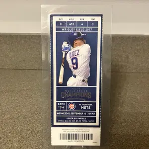Classic Chicago Cubs Ticket Stud 2007