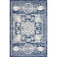 Ivory and Blue 6' x 9'