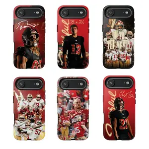 49ers Player Football Phone Case, Red Football Team iPhone Case, Game Day Sports Aesthetic, Football Fan Gift, Shockproof Protective Phone for iPhone 17 - SE- Samsung S21-25