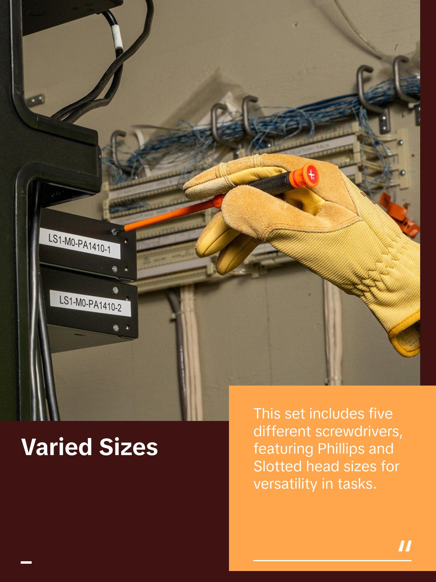 Klein Tools 85615INS Insulated Precision Screwdriver Set, 5-Piece