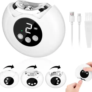 Electric Nail Clippers, Automatic Nail Trimmer with LED Light, Manicure Nail Care, 3 Speeds, USB Rechargeable, Storage Compartment, Safe for Adults and Seniors