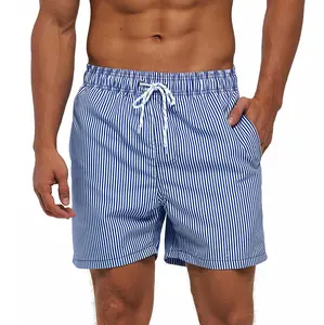 SILKWORLD Mens Swimming Trunks Old Money Style 5 Inch Inseam Swim Shorts Summer Bathing Suit Swimwear Beachwear Swimtrunks with Pockets