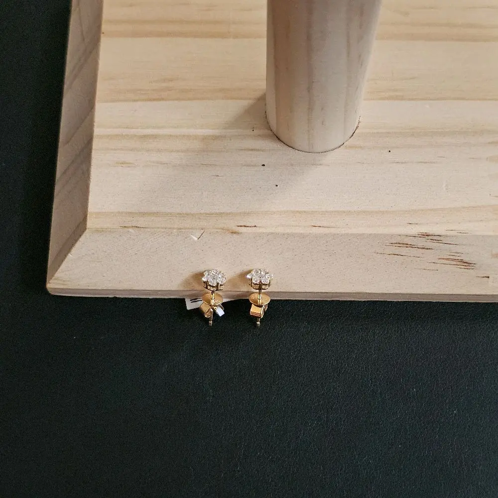 14k gold diamond earrings