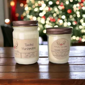 8oz Soy Wax Candle for Fall and Christmas holiday candle natural soy