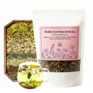 Healthy Liver Detox Herbal Tea 5.3 oz 7 Organic Herbs Caffeine-Free Natural Safe Beverage Dendrobium Flower Chrysanthemum Honeysuckle Jasmine Dandelion