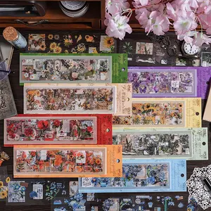 556 Pcs/48 Sheets Flower Stickers for Scrapbooking Art Journal Bullet Journal Accessories